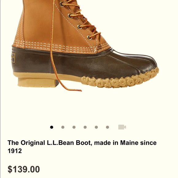 Worn one season, good shape L.L. Bean boot, size 8. Tan/Brown - Picture 1 of 1